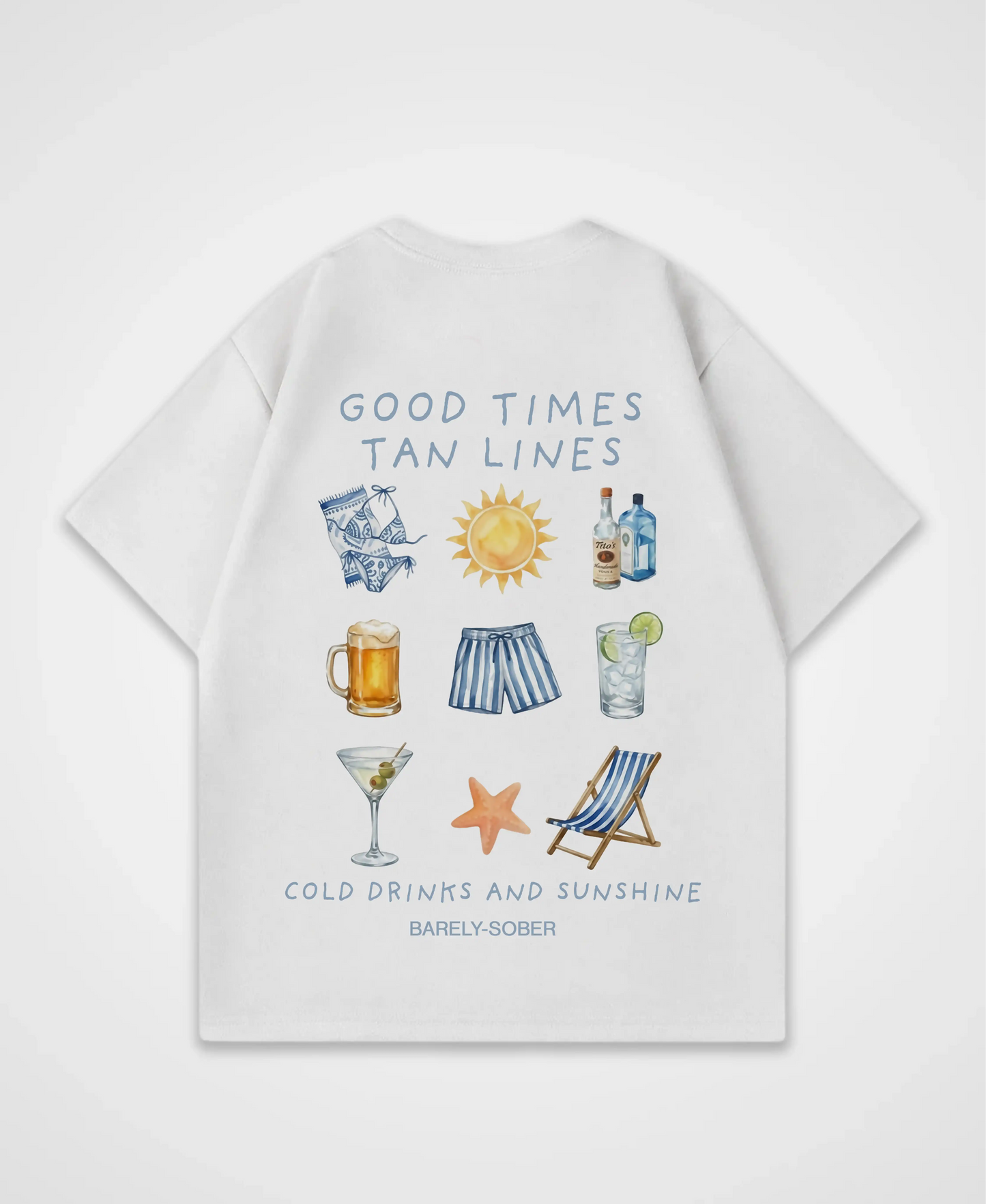 GOOD TIMES TAN LINES OVERSIZED SHIRT