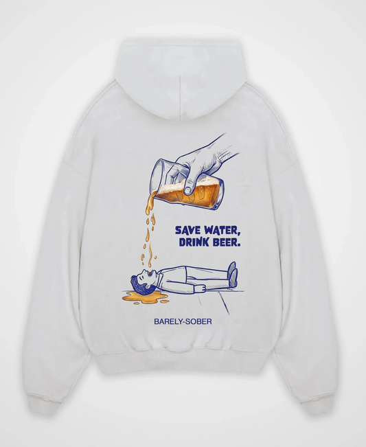 SAFE WATER DRINK BEER OVERSIZED HOODIE