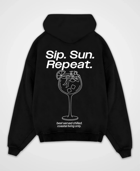 SIP. SUN. REPEAT. OVERSIZED HOODIE